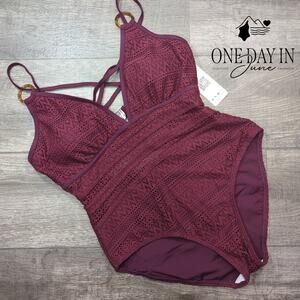 Charmo V Front One Piece Swimsuit Size L